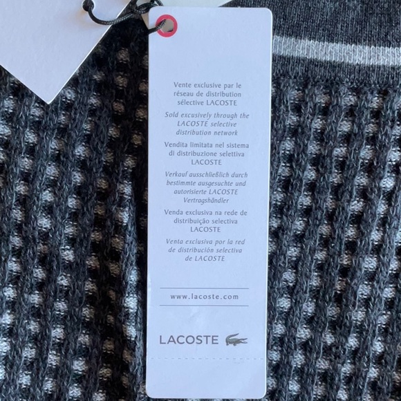 LACOSTE Granite/Brume Wool Blend Tunic Dress in Size 10, NWT - Picture 15 of 15